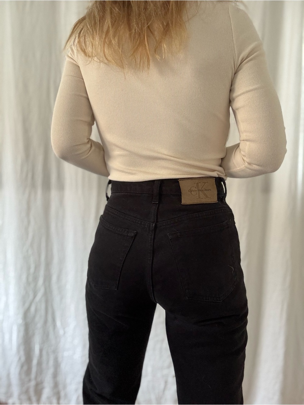 Vintage Calvin Klein black straight leg jeans 90s / Y2K
